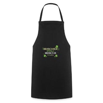 Irischer Stolz, irische Tapferkeit - Kochschürze - Schwarz - Vorne - AI Model Male 185 dark (185cm)