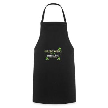 Irischer Pub, irische Ausgelasse... - Kochschürze - Schwarz - Vorne - AI Model Male 185 dark (185cm)