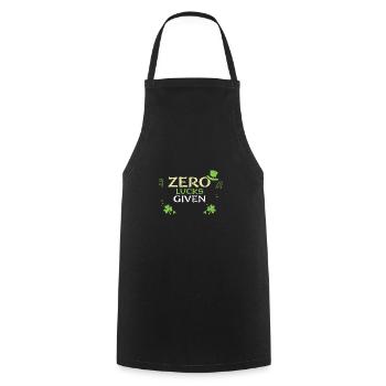 Zero Lucks Given - Kochschürze - Schwarz - Vorne - AI Model Male 185 dark (185cm)