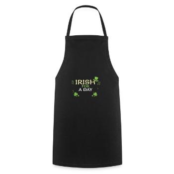 Irish For A Day - Cooking Apron - black - Front - AI Model Male 185 dark (185cm)
