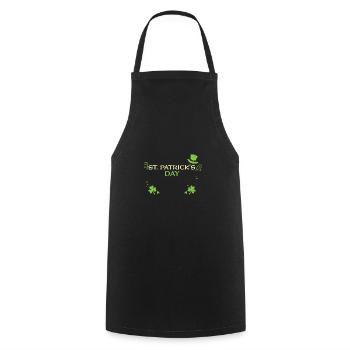 Fête de la Saint-Patrick - Tablier de cuisine - noir - Devant - AI Model Male 185 dark (185cm)