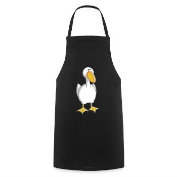 Little goose - drakes - duck - ducklings - geese - Cooking Apron - black - Front - AI Model Male 185 dark (185cm)