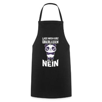 Lass mich kurz überlegen NEIN - Kochschürze - Schwarz - Vorne - AI Model Male 185 dark (185cm)