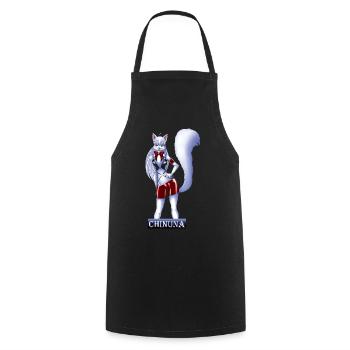 Chinunas Fluffy - Cooking Apron - black - Front - AI Model Male 185 dark (185cm)