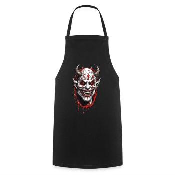 Terrifying Demons Horror Halloween Design - Cooking Apron - black - Front - AI Model Male 185 dark (185cm)