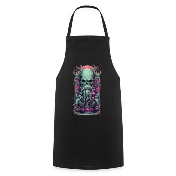 Conception de la pègre de heavy metal démon goule - Tablier de cuisine - noir - Devant - AI Model Male 185 dark (185cm)