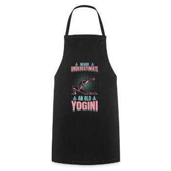 Yoga Großmutter - Kochschürze - Schwarz - Vorne - AI Model Male 185 dark (185cm)