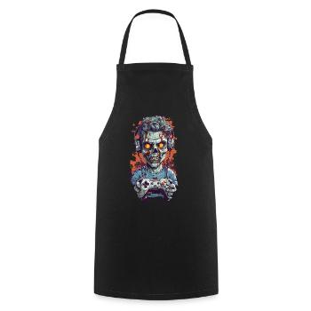 Spooky Zombie Gamer Halloween Look - Cooking Apron - black - Front - AI Model Male 185 dark (185cm)