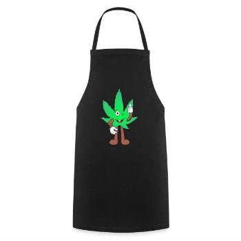 Der Bloom - Weed Cannabis Stoned Hanf Marihuana - Kochschürze - Schwarz - Vorne - AI Model Male 185 dark (185cm)