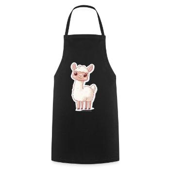 Llama Alpaca Llama Animal Gift - Cooking Apron - black - Front - AI Model Male 185 dark (185cm)
