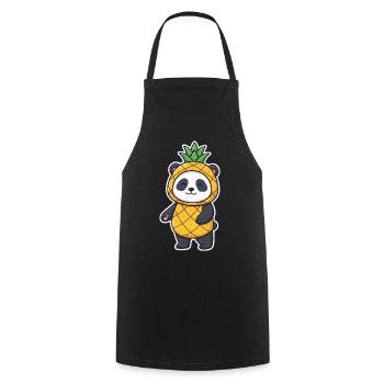 Panda Ananas T-Shirt Lustig Comic Geschenk Tier - Kochschürze - Schwarz - Vorne - AI Model Male 185 dark (185cm)
