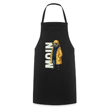 Seal Moin – Conception d’imperméable - Tablier de cuisine - noir - Devant - AI Model Male 185 dark (185cm)
