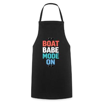 Les poils de mer s’en fichent - Tablier de cuisine - noir - Devant - AI Model Male 185 dark (185cm)