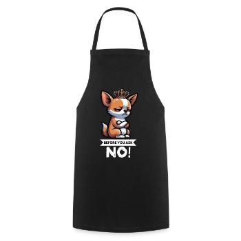 Avant de demander Chihuahua Chihuahuabesitzer Chi - Tablier de cuisine - noir - Devant - AI Model Male 185 dark (185cm)