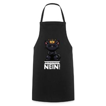 Avant que tu ne demandes Pas de chats Chats Amateur des chats - Tablier de cuisine - noir - Devant - AI Model Male 185 dark (185cm)