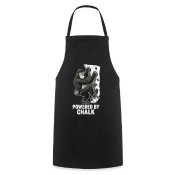 Bloc de gorille – Propulsé par la Déclaration à la craie - Tablier de cuisine - noir - Devant - AI Model Male 185 dark (185cm)