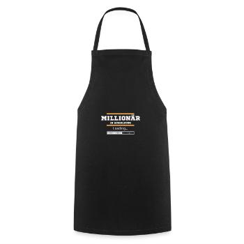 Millionär in Ausbildung - Kochschürze - Schwarz - Vorne - AI Model Male 185 dark (185cm)