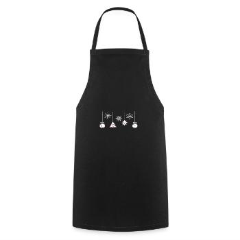 Boules de Noël avec amour - Tablier de cuisine - noir - Devant - AI Model Male 185 dark (185cm)