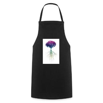 arbre de vie 15 racines multicolore - Tablier de cuisine - noir - Devant - AI Model Male 185 dark (185cm)