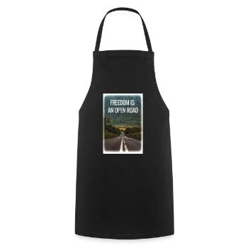 Freedom - Cooking Apron - black - Front - AI Model Male 185 dark (185cm)