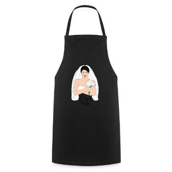 Bride Tribe Black 2 - Cooking Apron - black - Front - AI Model Male 185 dark (185cm)