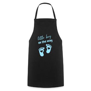 little boy on the way - Cooking Apron - black - Front - AI Model Male 185 dark (185cm)