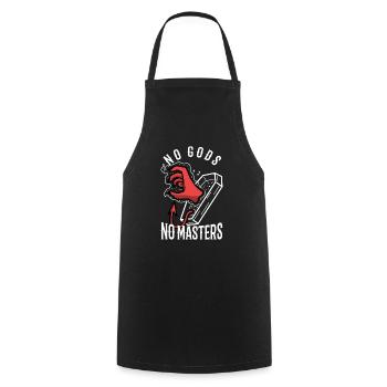 No Gods No Masters - Cooking Apron - black - Front - AI Model Male 185 dark (185cm)