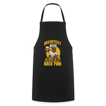 Architect Bod Like A Dad Bod Draftsman Funny - Cooking Apron - black - Front - AI Model Male 185 dark (185cm)