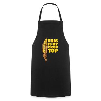 Citations agricoles drôles C’est mon agriculteur Crop Top - Tablier de cuisine - noir - Devant - AI Model Male 185 dark (185cm)