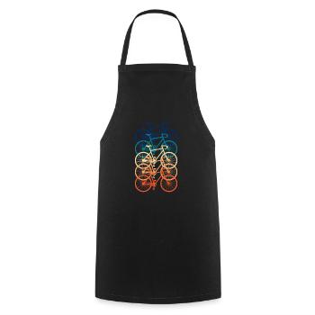 Bicycle Road Bike Vintage Retro - Cooking Apron - black - Front - AI Model Male 185 dark (185cm)