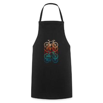 Bicycle Road Bike Vintage Retro Grunge - Cooking Apron - black - Front - AI Model Male 185 dark (185cm)