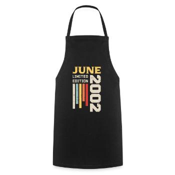 June 2002 - Birthday gift June 2002 June - Cooking Apron - black - Front - AI Model Male 185 dark (185cm)