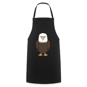 Citation humour Oiseau aigle - Tablier de cuisine - noir - Devant - AI Model Male 185 dark (185cm)