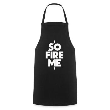 So Fire Me 9 - Kochschürze - Schwarz - Vorne - AI Model Male 185 dark (185cm)