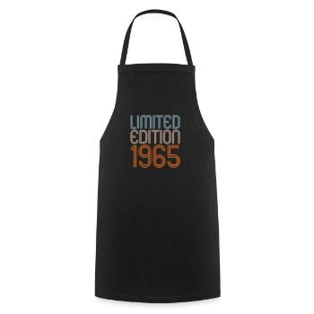 Limited Edition 1965 - Geburtstag 1965 - Kochschürze - Schwarz - Vorne - AI Model Male 185 dark (185cm)