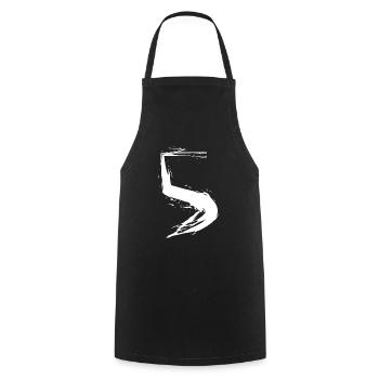 Lieblingszahl Nummer Zahl 5 Fünf Vektor Geschenk - Cooking Apron - black - Front - AI Model Male 185 dark (185cm)