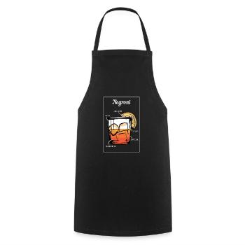 Negroni Cocktail Bar Drink Barman Restaurant - Tablier de cuisine - noir - Devant - AI Model Male 185 dark (185cm)