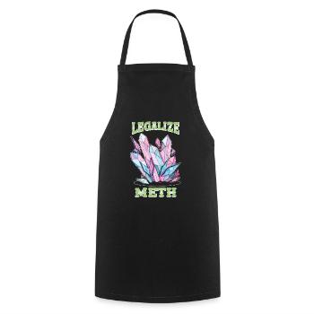 Légaliser Meth Chrystal Meth - Tablier de cuisine - noir - Devant - AI Model Male 185 dark (185cm)