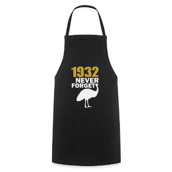 1932 Never Forget - Cooking Apron - black - Front - AI Model Male 185 dark (185cm)