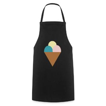 Sommer Sonne Eis Freunde Urlaub Geschenk Tshirt - Kochschürze - Schwarz - Vorne - AI Model Male 185 dark (185cm)