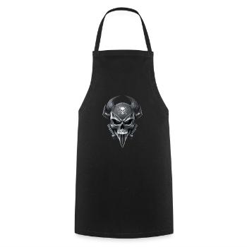 skull black - Cooking Apron - black - Front - AI Model Male 185 dark (185cm)