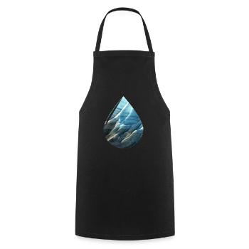 Larmes De Glacier - Tablier de cuisine - noir - Devant - AI Model Male 185 dark (185cm)