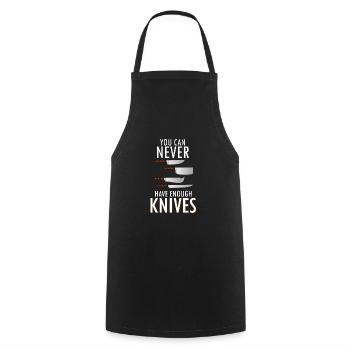 Koch Metzger Fleicher Messer Spruch Knives - Cooking Apron - black - Front - AI Model Male 185 dark (185cm)