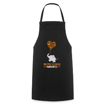 Multiple Sclerosis Awareness - Cooking Apron - black - Front - AI Model Male 185 dark (185cm)