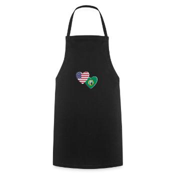 États-Unis État américain de Washington Drapeau patriotique - Tablier de cuisine - noir - Devant - AI Model Male 185 dark (185cm)