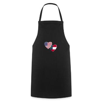 USA American State Of Georgia Flag Patriotic 4th - Cooking Apron - black - Front - AI Model Male 185 dark (185cm)