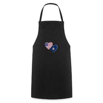 USA Amerikanische Flagge des Bundesstaates Utah Patriotisch 4. Von - Kochschürze - Schwarz - Vorne - AI Model Male 185 dark (185cm)