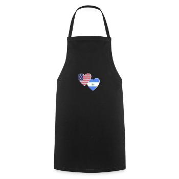 USA Amerikanisch Nicaragua Nicaraguanische Flagge Patriotisch - Kochschürze - Schwarz - Vorne - AI Model Male 185 dark (185cm)