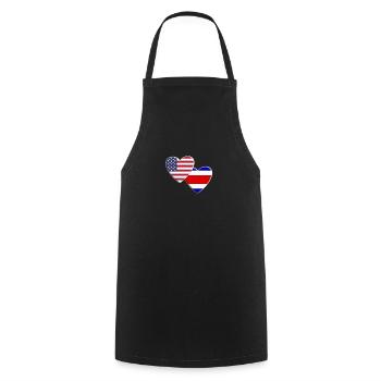 USA American Costa Rica Rican Flag Patriotic - Cooking Apron - black - Front - AI Model Male 185 dark (185cm)