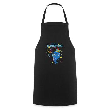 Funny Whale Carnival Costume Carnival Costume - Cooking Apron - black - Front - AI Model Male 185 dark (185cm)